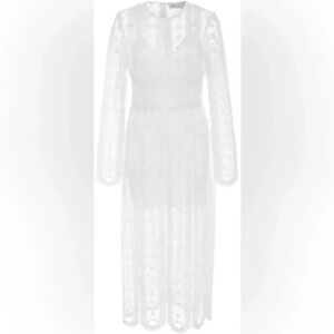 Alice McCall Like a Dream Dr White Lace Midi Dress Sz 4